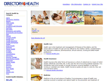 Tablet Screenshot of directory4health.com